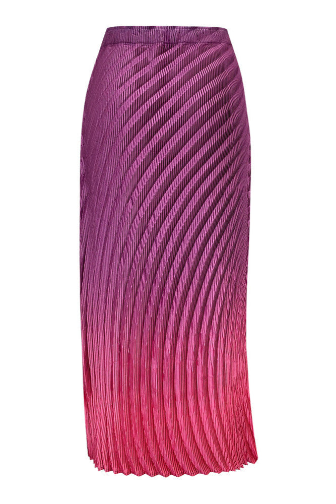 PLEATS PLEASE ISSEY MIYAKE Style Fish Scale Gradient Pleated A-Line Skirt
