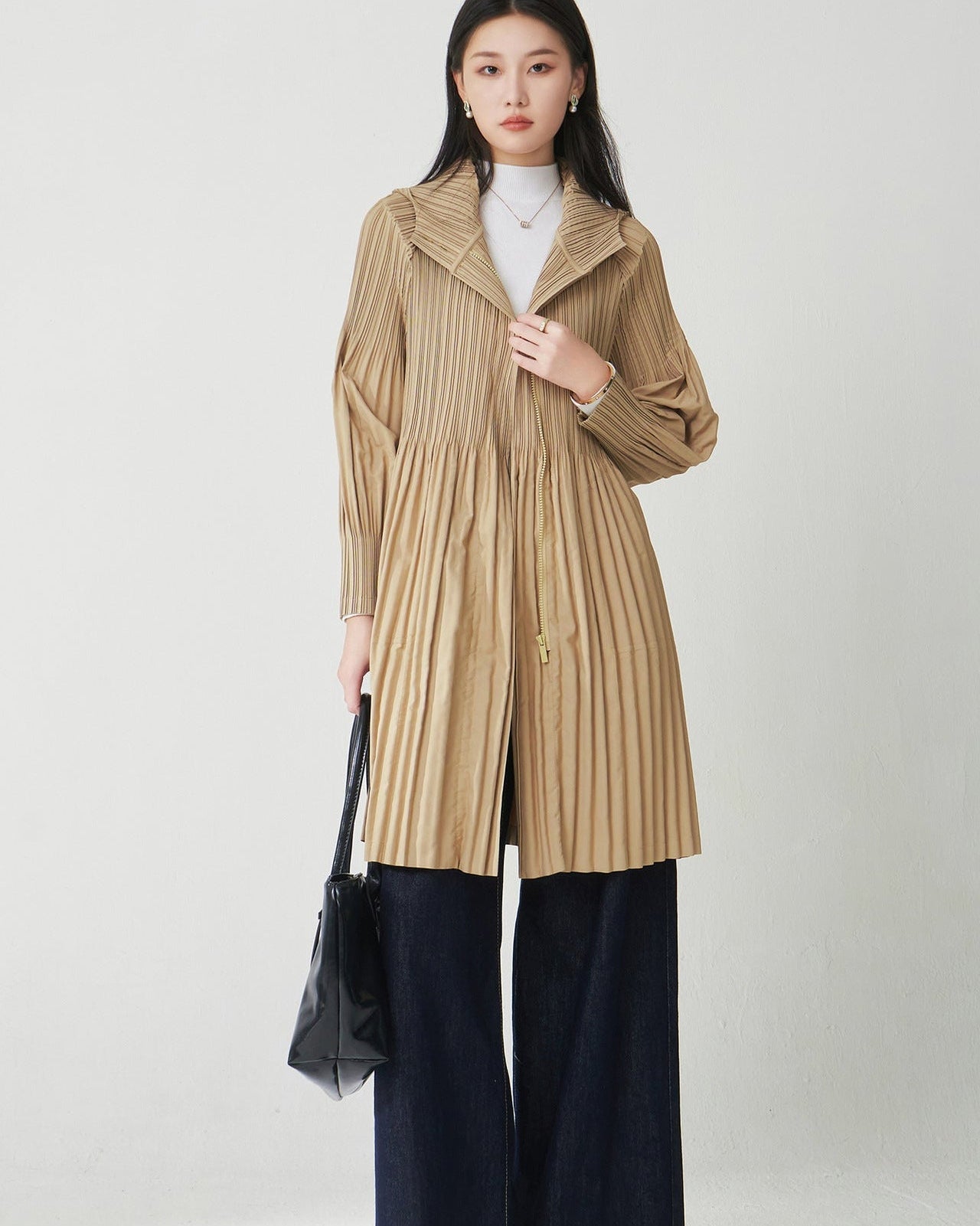 PLEATS PLEASE ISSEY MIYAKE Style Hooded Coat for Women – Lightweight & Breathable