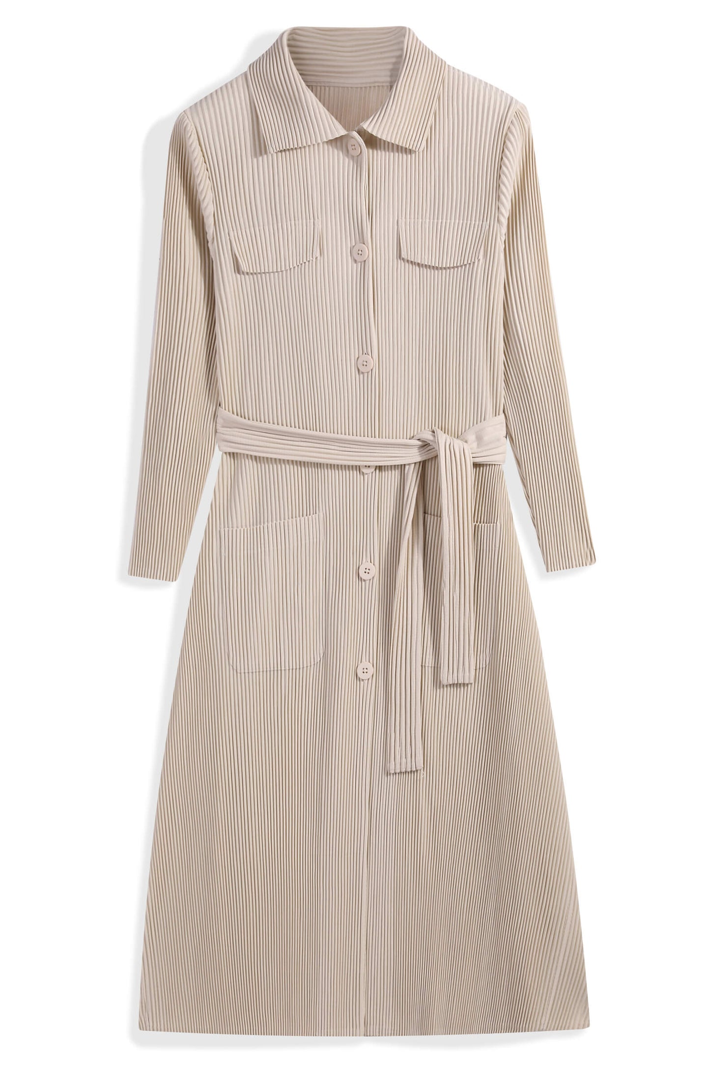 PLEATS PLEASE ISSEY MIYAKE Style Casual Stretch Trench Coat – Mid-Length