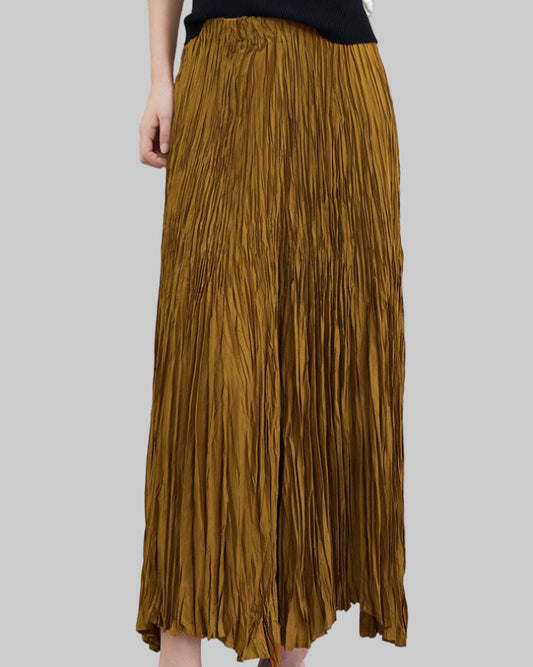 PLEATS PLEASE ISSEY MIYAKE Style Pleated A-Line Swing Skirt – Mid-Length