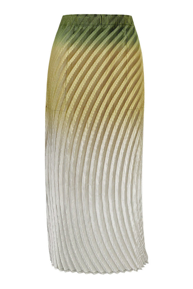 PLEATS PLEASE ISSEY MIYAKE Style Fish Scale Gradient Pleated A-Line Skirt