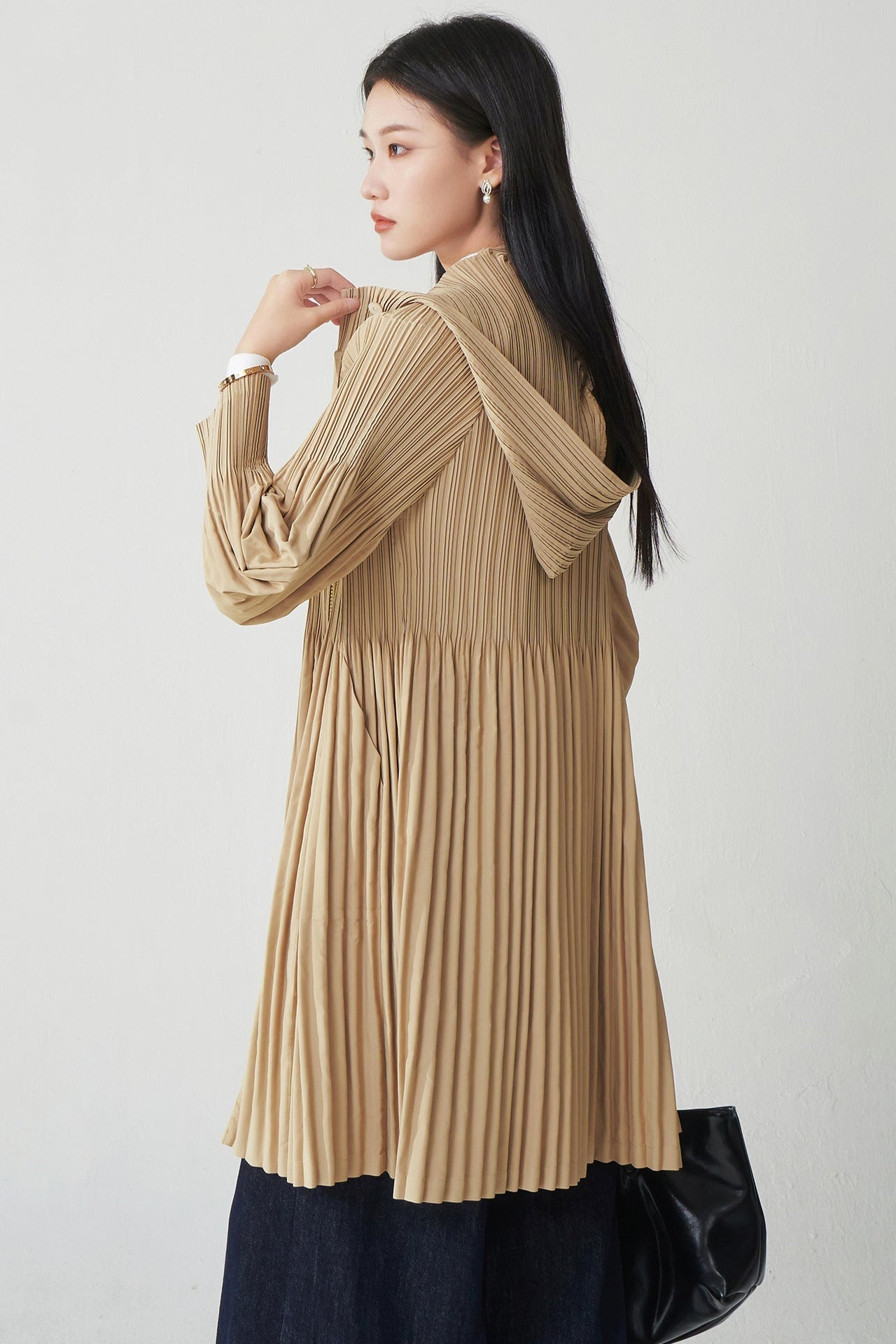 PLEATS PLEASE ISSEY MIYAKE Style Hooded Coat for Women – Lightweight & Breathable