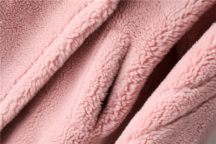 Max Mara Style Teddy Bear Icon 100% Wool&Cashmere Coat–Cherry Blossom Pink with Hood