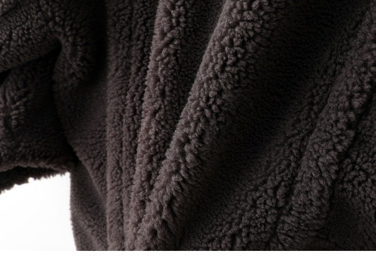 Max Mara Style Teddy Bear Icon 100% Wool&Cashmere Coat–Gray with Hood