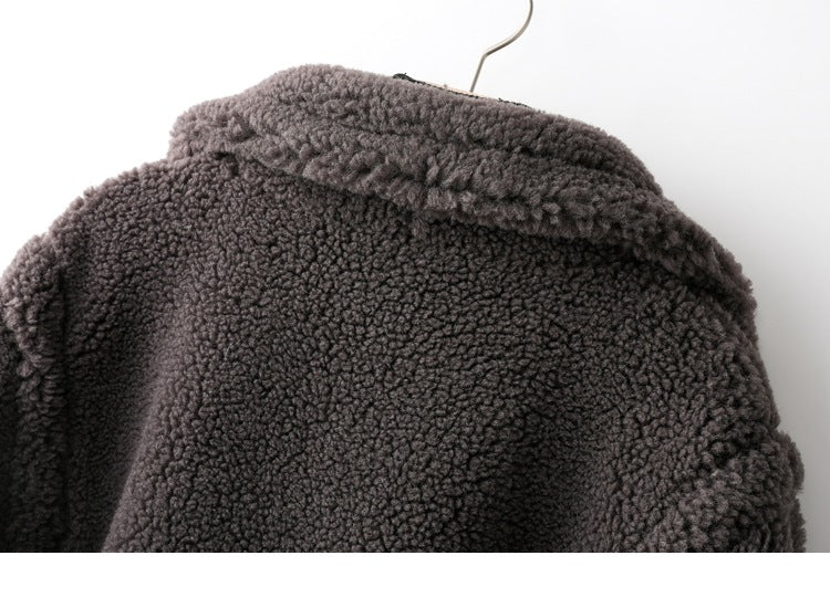 Max Mara Style Teddy Bear Icon 100% Wool&Cashmere Coat–Gray