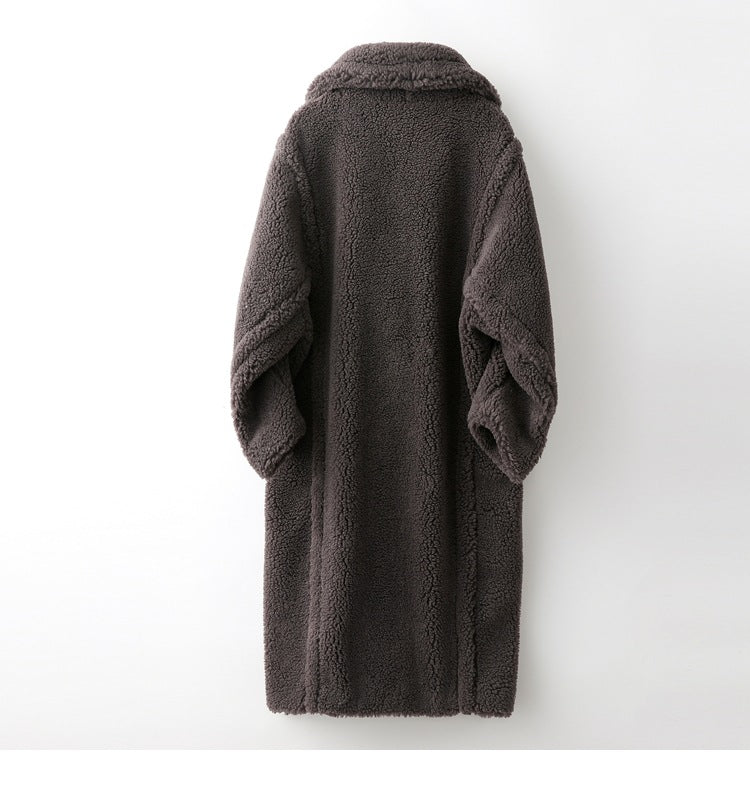 Max Mara Style Teddy Bear Icon 100% Wool&Cashmere Coat–Gray