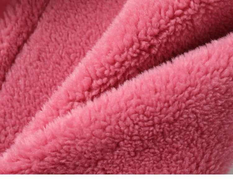 Max Mara Style Teddy Bear Icon 100% Wool&Cashmere Coat–Pink with Hood