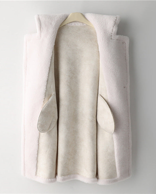 Max Mara Style Teddy Bear Icon 100% Wool&Cashmere Coat–Ivory with Hood