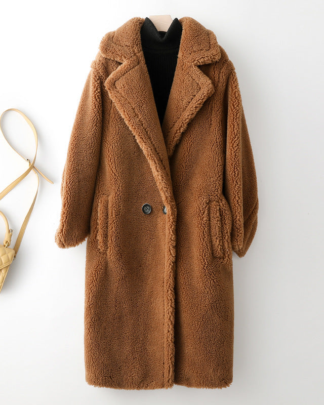 Max Mara Style Teddy Bear Icon 100% Wool&Cashmere Coat–Brown