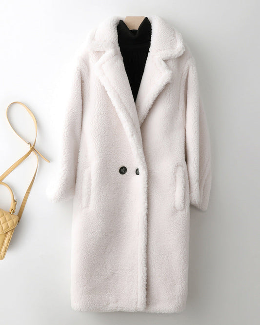 Max Mara Style Teddy Bear Icon 100% Wool&Cashmere Coat–Ivory