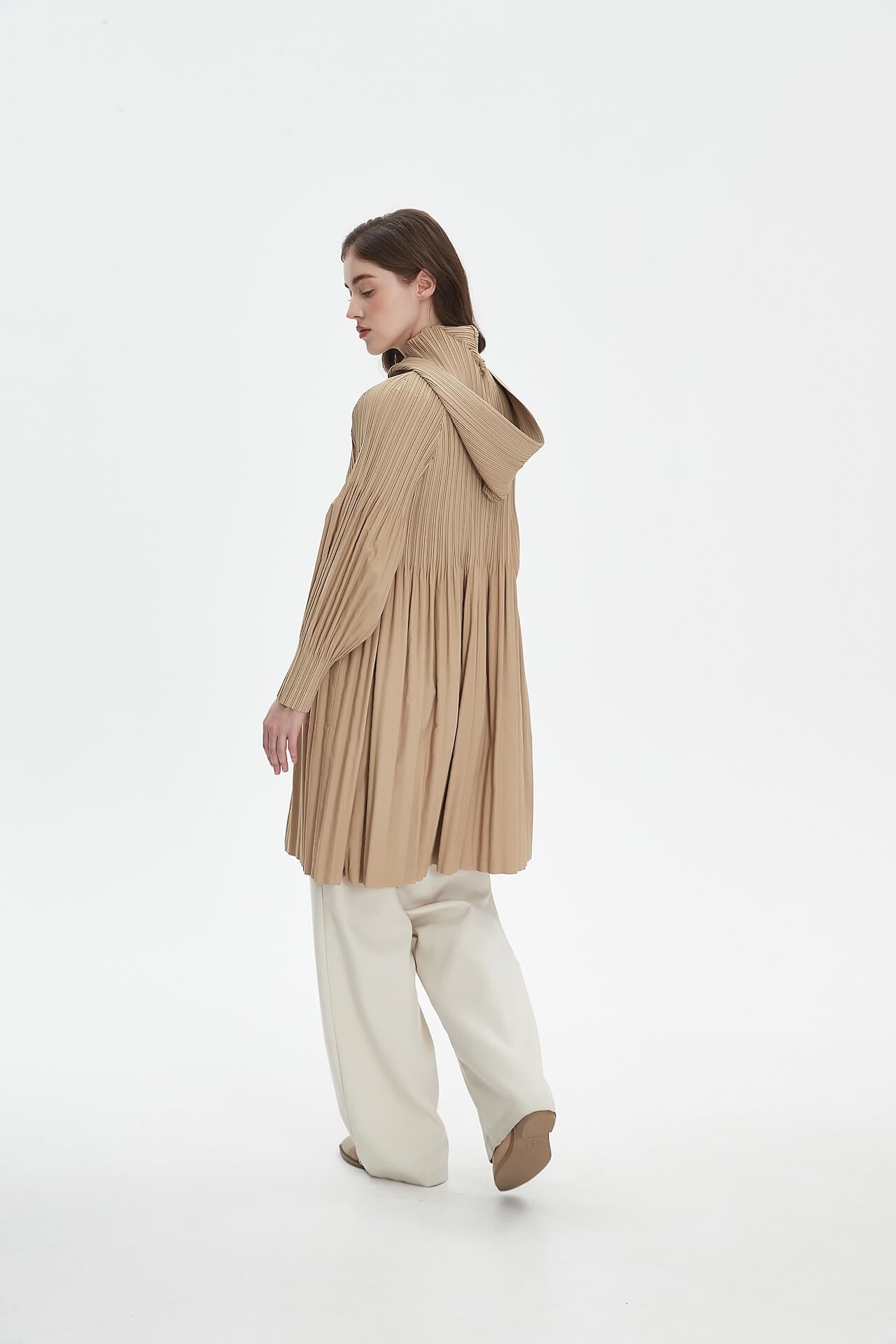 PLEATS PLEASE ISSEY MIYAKE Style Hooded Coat for Women – Lightweight & Breathable