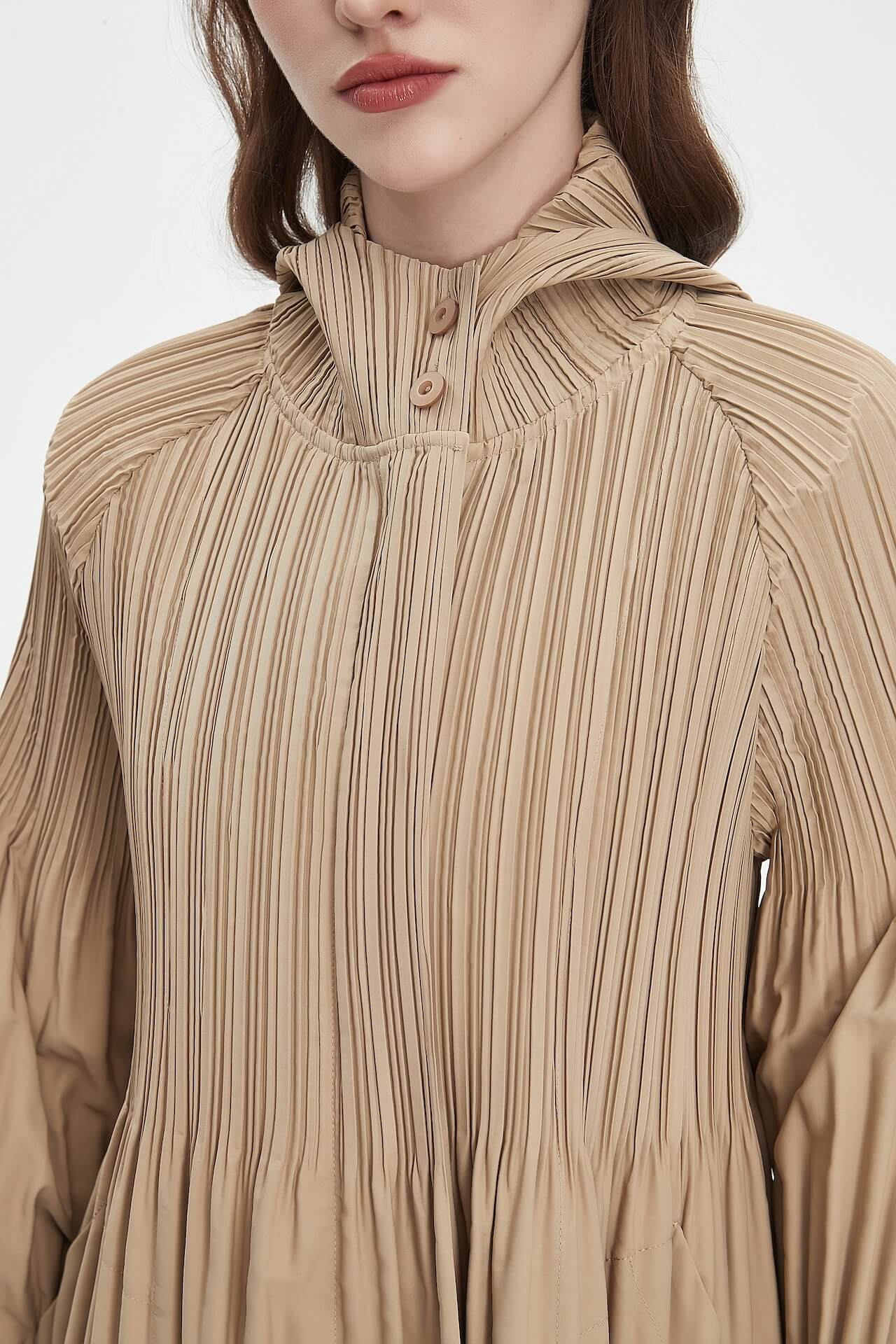PLEATS PLEASE ISSEY MIYAKE Style Hooded Coat for Women – Lightweight & Breathable