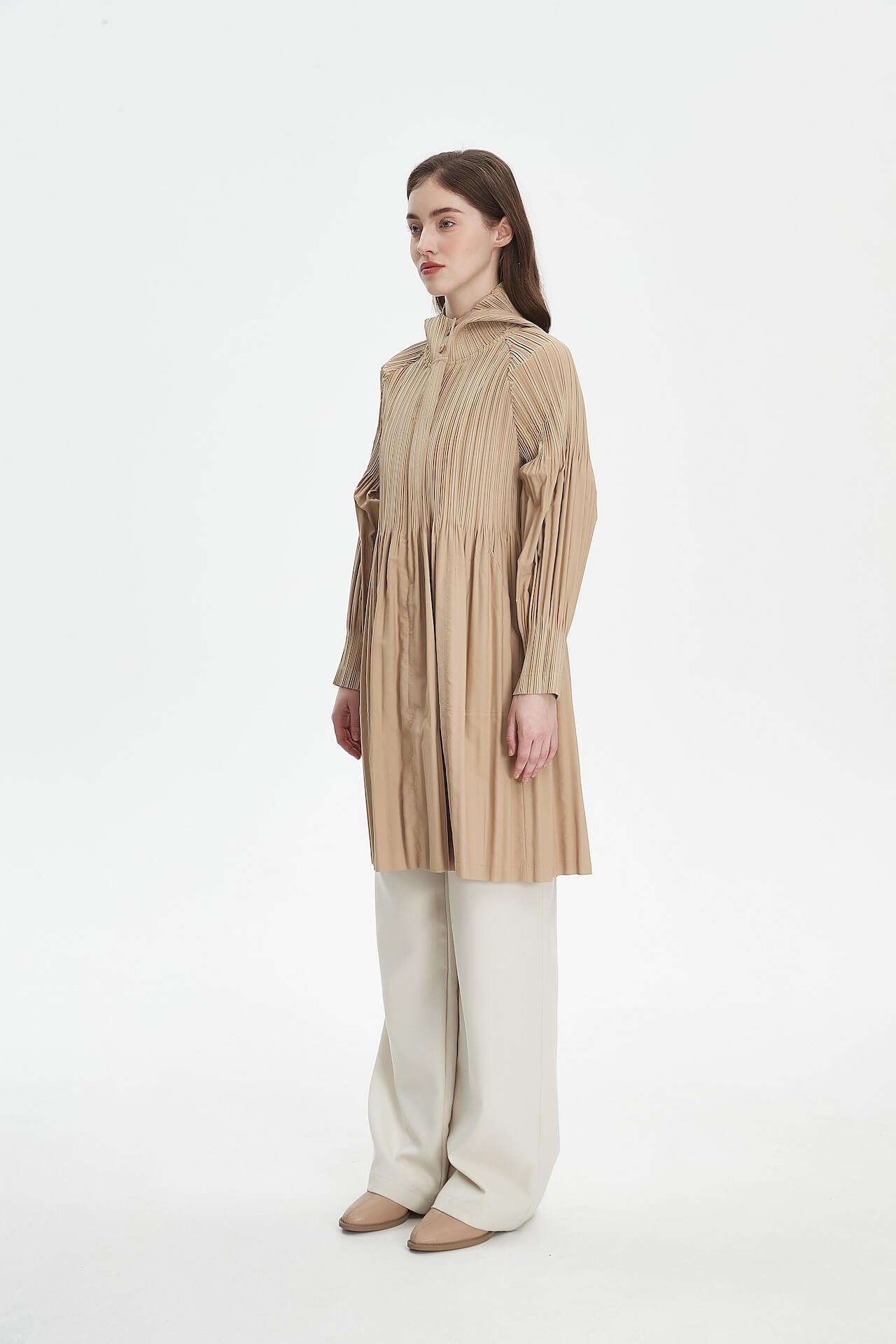 PLEATS PLEASE ISSEY MIYAKE Style Hooded Coat for Women – Lightweight & Breathable