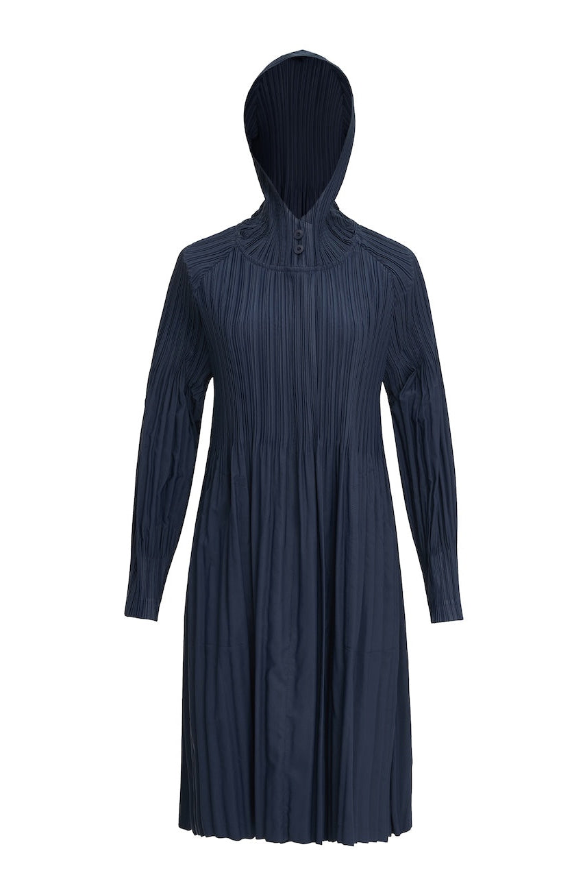 PLEATS PLEASE ISSEY MIYAKE Style Hooded Coat for Women – Lightweight & Breathable