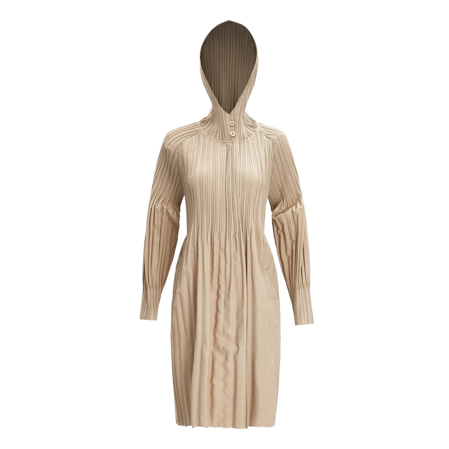 PLEATS PLEASE ISSEY MIYAKE Style Hooded Coat for Women – Lightweight & Breathable