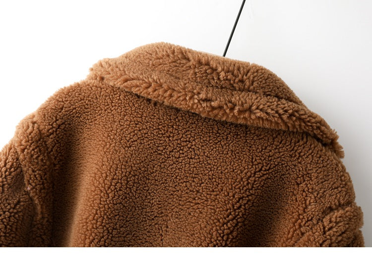 Max Mara Style Teddy Bear Icon 100% Wool&Cashmere Coat–Brown