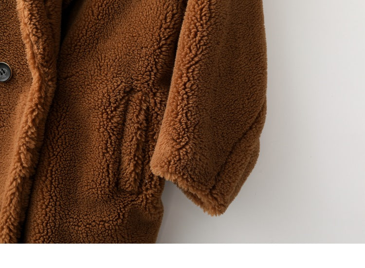 Max Mara Style Teddy Bear Icon 100% Wool&Cashmere Coat–Brown